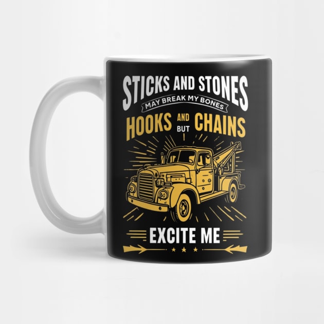 Sricks And Stones May Break My Bones But Hooks And Chains Excite Me by Creatifly Graphic Tees